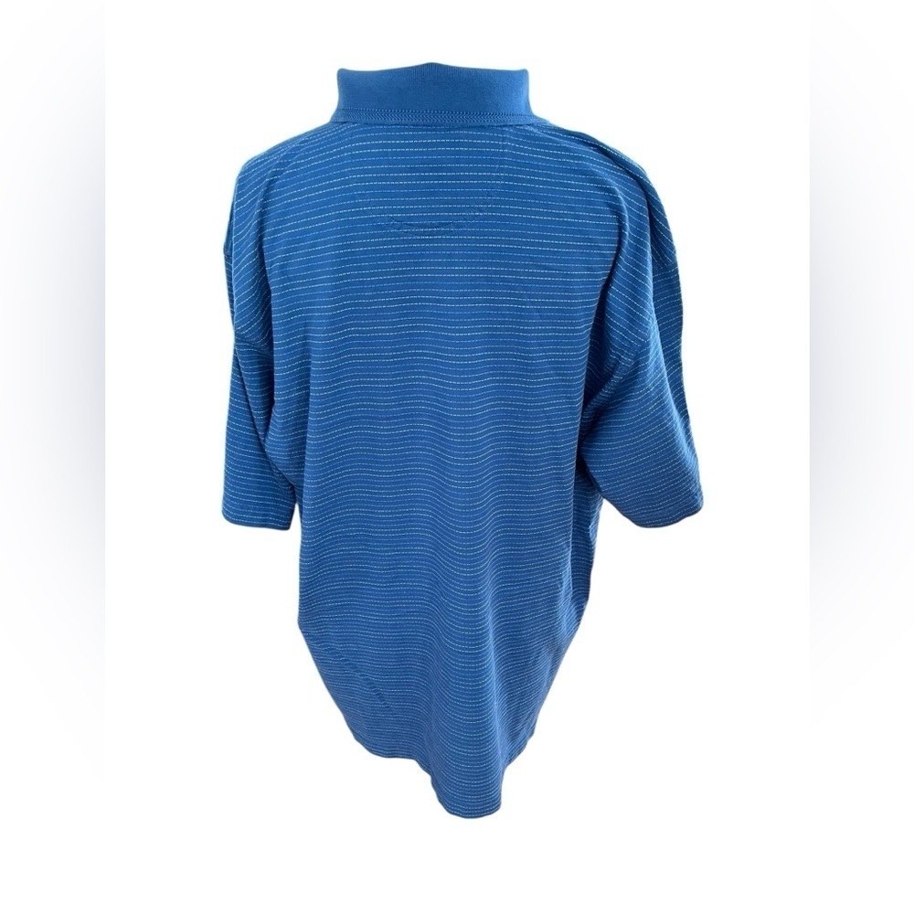 Greg Norman Men’s XL Blue White Polo Golf Shirt Fine Cotton - Picture 4 of 6